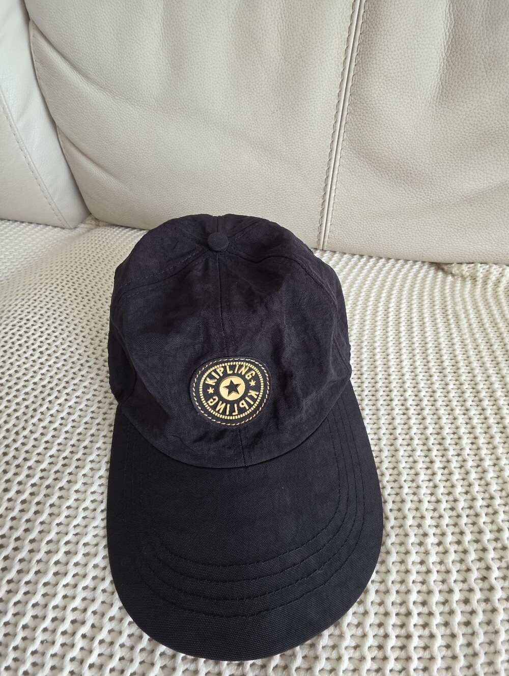 Vintage Kipling Black Logo Patch Baseball Cap Adjustable Unisex View 5